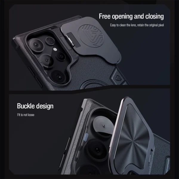 Nillkin CamShield Armor Prop Case for Samsung Galaxy S24 Ultra - blackeng