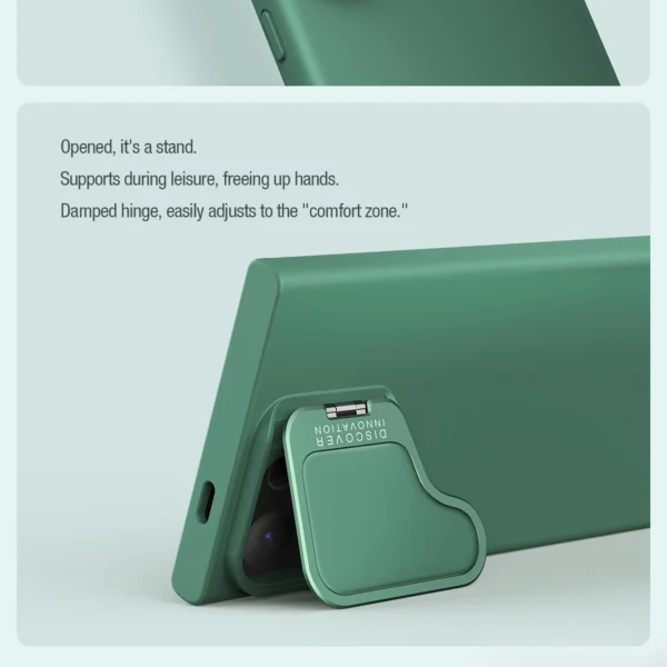 Nillkin CamShield Silky Prop Silicone Case for Samsung Galaxy S24 Ultra - blackeng
