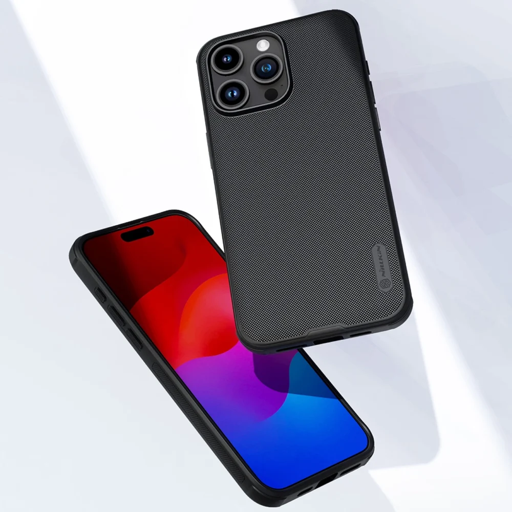 Nillkin Super Frosted Shield Pro Magnetic Case for iPhone 15 Pro Max - blackeng