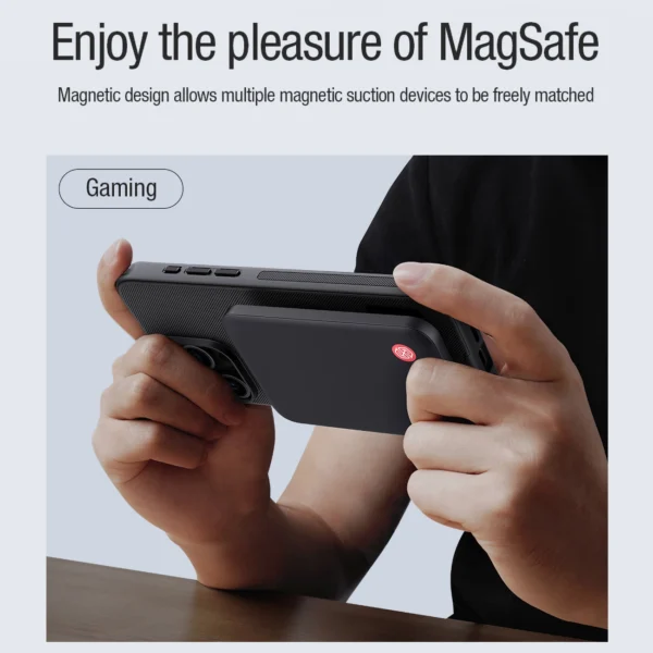 Nillkin Super Frosted Shield Pro Magnetic Case for iPhone 15 Pro Max - blackeng