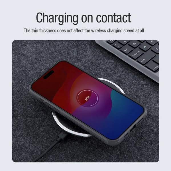 Nillkin Super Frosted Shield Pro Magnetic Case for iPhone 15 Pro - blackeng
