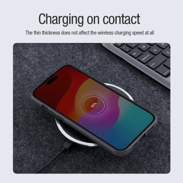 Nillkin Super Frosted Shield Pro Magnetic Case for iPhone 15 - blackeng