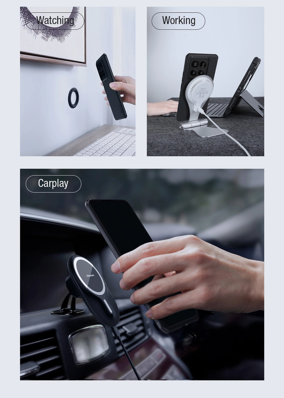 Nillkin Super Frosted Shield Pro Magnetic Case for Xiaomi 14 Pro - blackeng