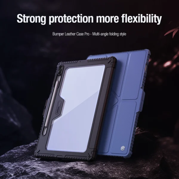 Nillkin Bumper Leather Case Pro case for Samsung Galaxy Tab S9 FE+ - blackeng
