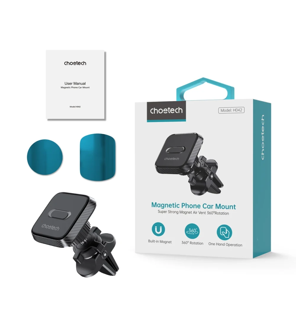 Choetech H042 magnetic car holder for air vent - blackeng