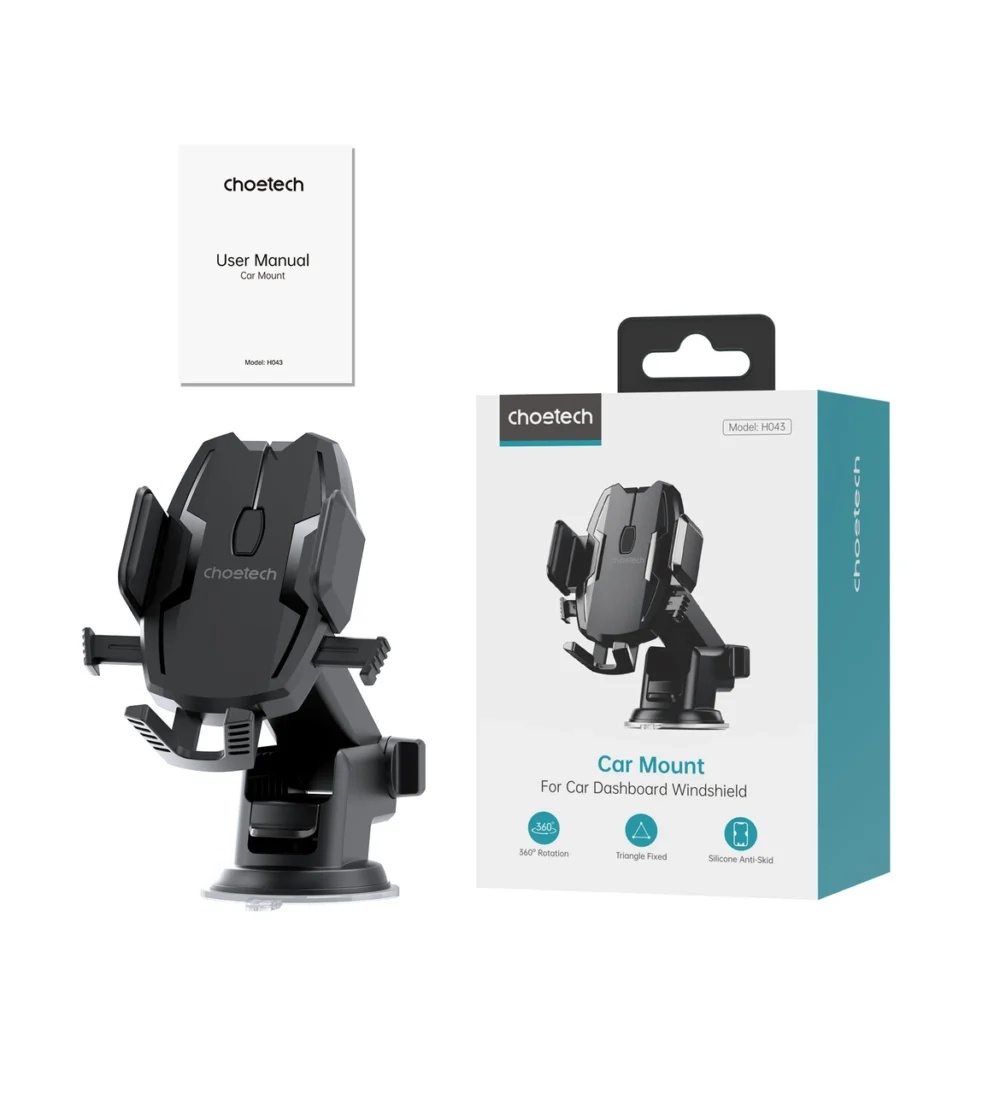 Choetech H043 Spider-Man II telescopic car holder for cockpit or window - blackeng