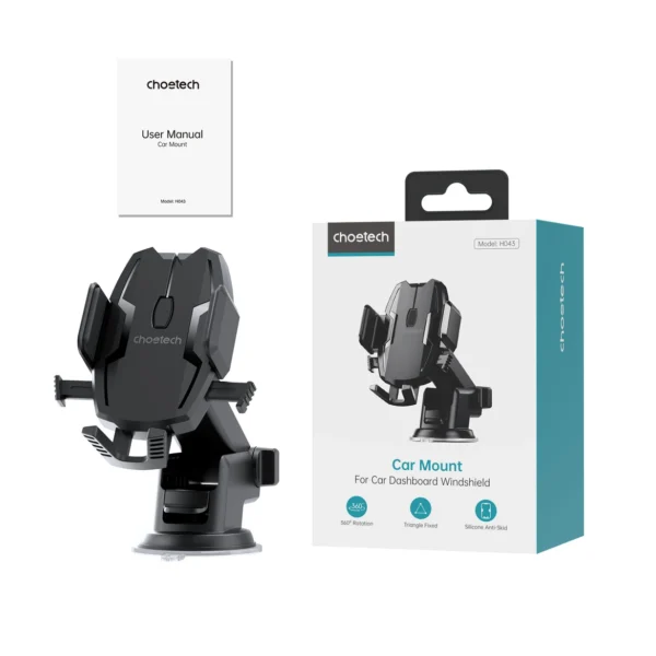 Choetech H043 Spider-Man II telescopic car holder for cockpit or window - blackeng