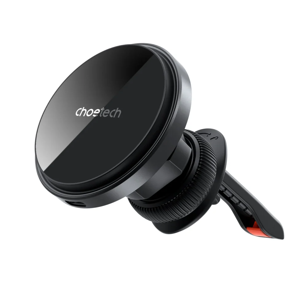 Choetech T204-F magnetic car holder with 15W wireless charging - blackeng