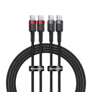Baseus Cafule USB-C / USB-C 100W cable 2 m - red-black and black-gray (2 pcs.)eng