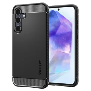 Spigen Rugged Armor Case for Samsung Galaxy A55 5G - Matte Blackeng