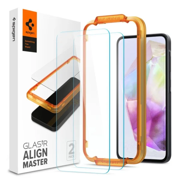Spigen Glass tR AlignMaster 2 Pack - Samsung Galaxy A35eng