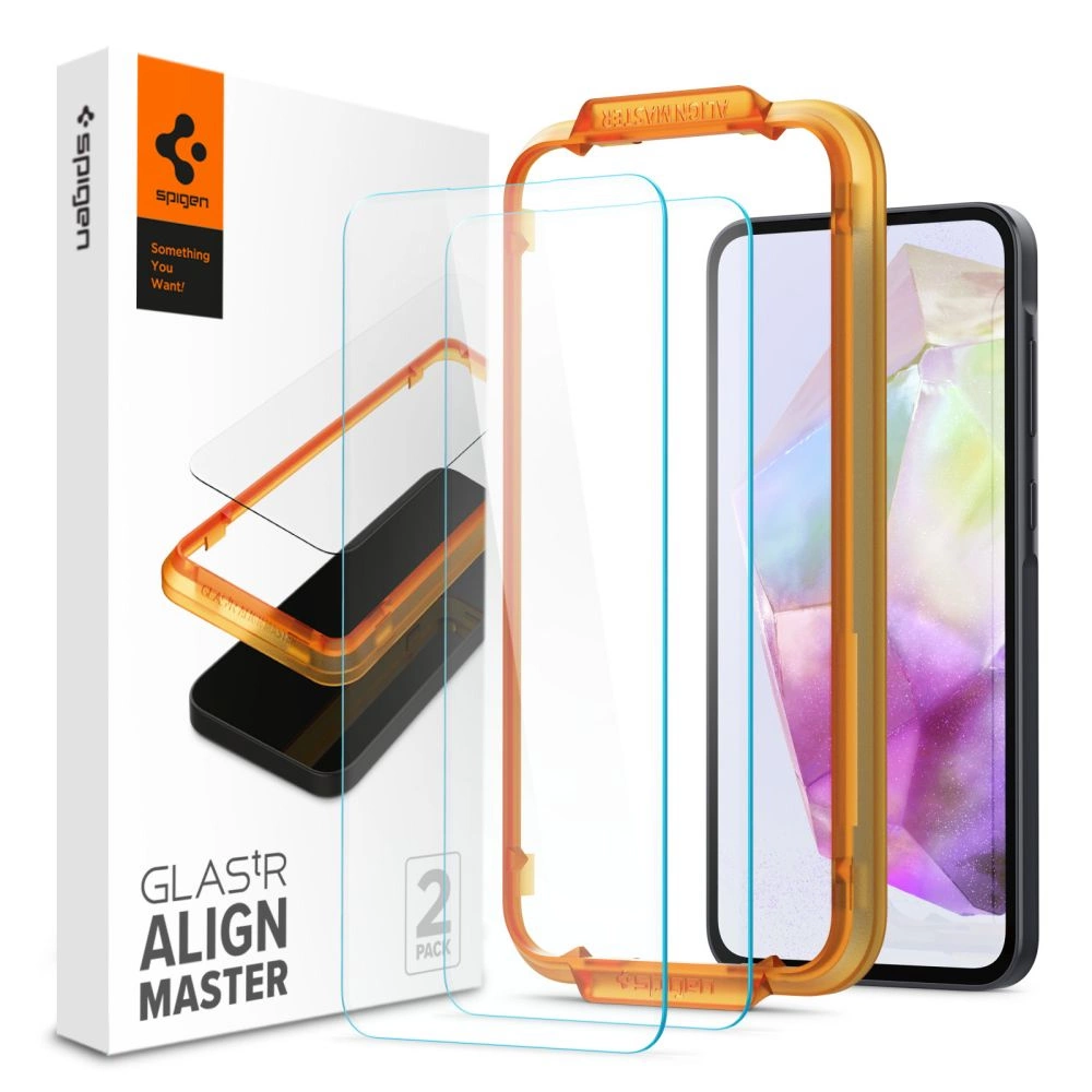 Spigen Glass tR AlignMaster 2 Pack - Samsung Galaxy A35eng