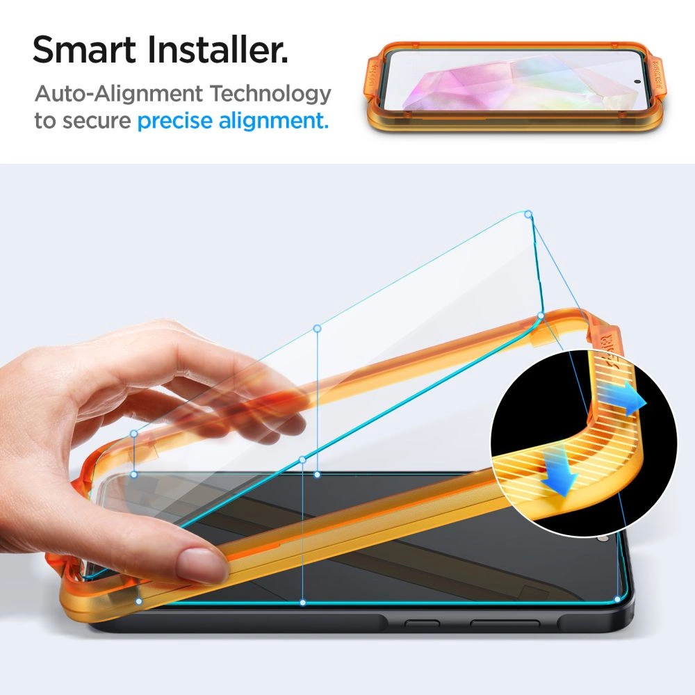 Spigen Glass tR AlignMaster 2 Pack - Samsung Galaxy A35eng