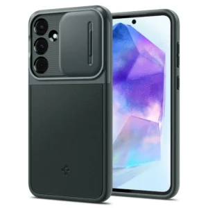 Spigen Optik Armor Case for Samsung Galaxy A55 5G - Dark Greeneng