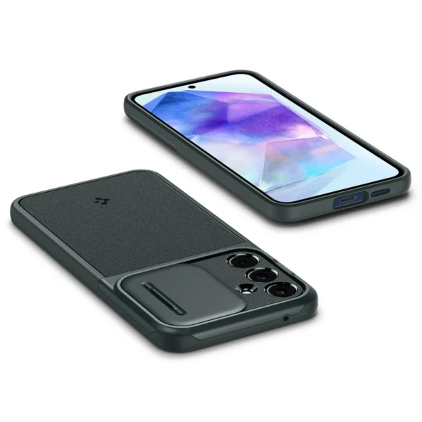 Spigen Optik Armor Case for Samsung Galaxy A55 5G - Dark Greeneng