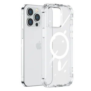 [RETURNED ITEM] Joyroom Magnetic Defender Magnetic Case for iPhone 14 Armored Case with Hooks Stand Clear (MagSafe Compatible)eng