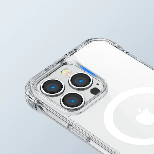[RETURNED ITEM] Joyroom Magnetic Defender Magnetic Case for iPhone 14 Armored Case with Hooks Stand Clear (MagSafe Compatible)eng