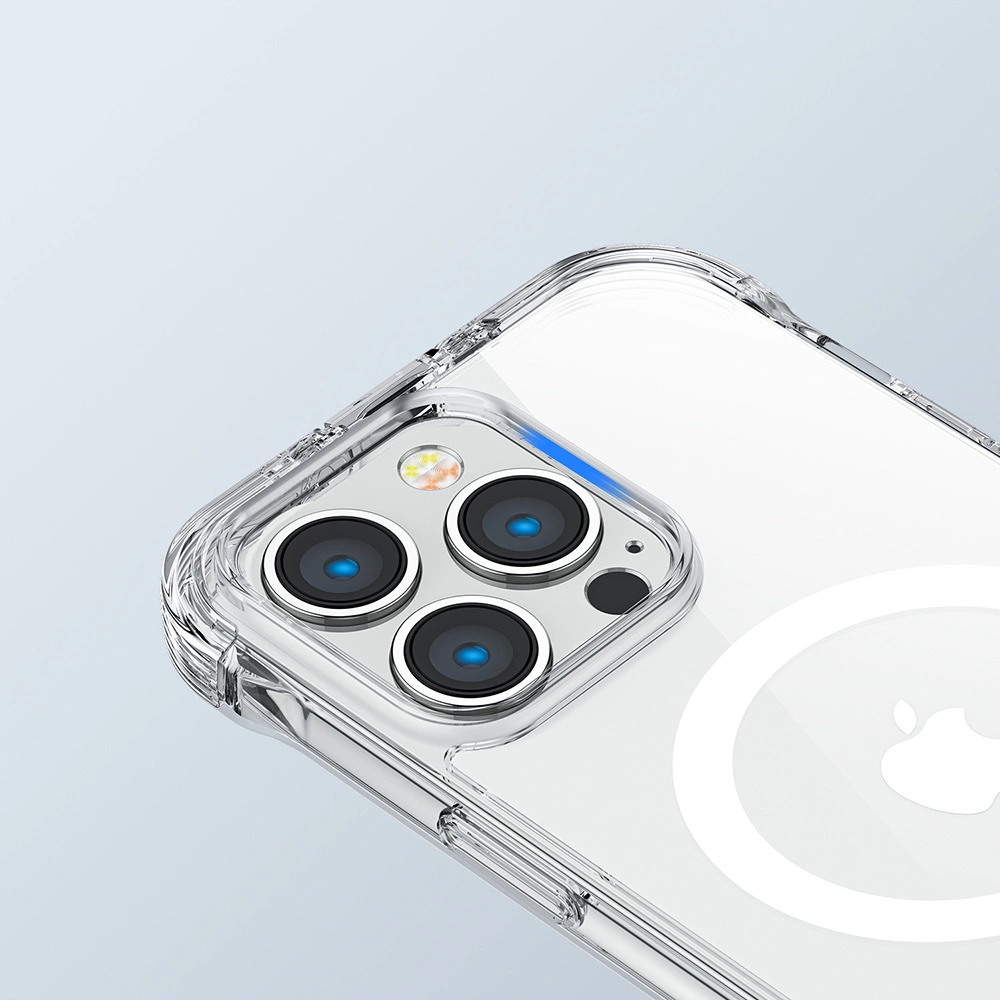 [RETURNED ITEM] Joyroom Magnetic Defender Magnetic Case for iPhone 14 Armored Case with Hooks Stand Clear (MagSafe Compatible)eng