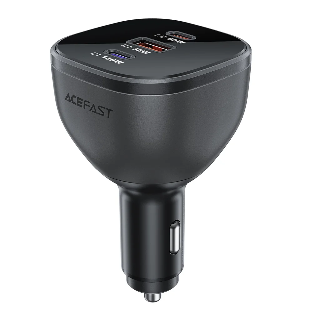 Acefast B14 car charger 165W 2x USB-C 1x USB-A - blackeng