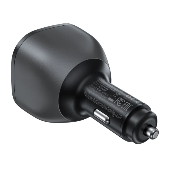 Acefast B14 car charger 165W 2x USB-C 1x USB-A - blackeng