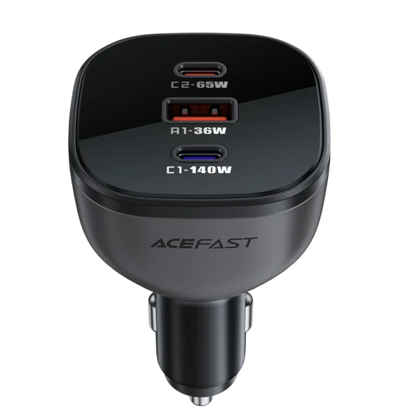 Acefast B14 car charger 165W 2x USB-C 1x USB-A - blackeng