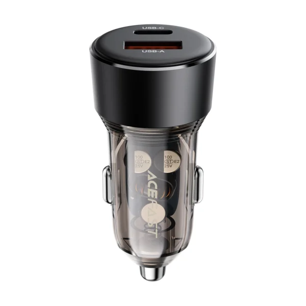 Acefast B12 car charger 60W USB-A / USB-C - blackeng