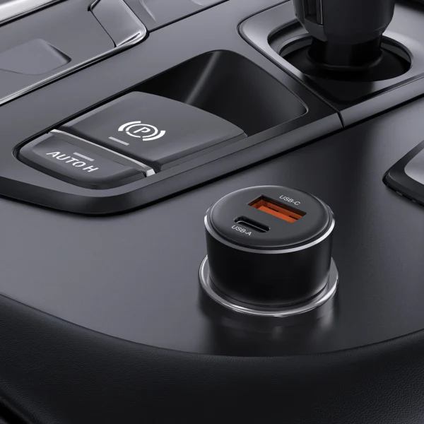 Acefast B12 car charger 60W USB-A / USB-C - blackeng