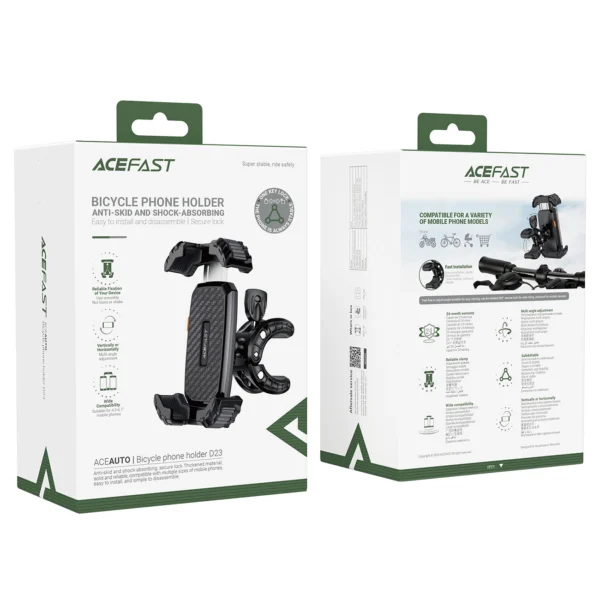 Acefast D23 bicycle holder for 4.5-6.7" phone - blackeng