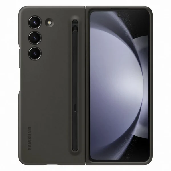 [RETURNED ITEM] Silicone Case Set for Samsung Galaxy Z Fold 5 Slim Case with Stylus + 25W USB C Wall Charger - Blackeng