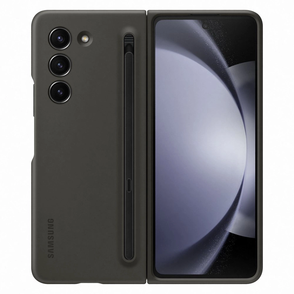 [RETURNED ITEM] Silicone Case Set for Samsung Galaxy Z Fold 5 Slim Case with Stylus + 25W USB C Wall Charger - Blackeng
