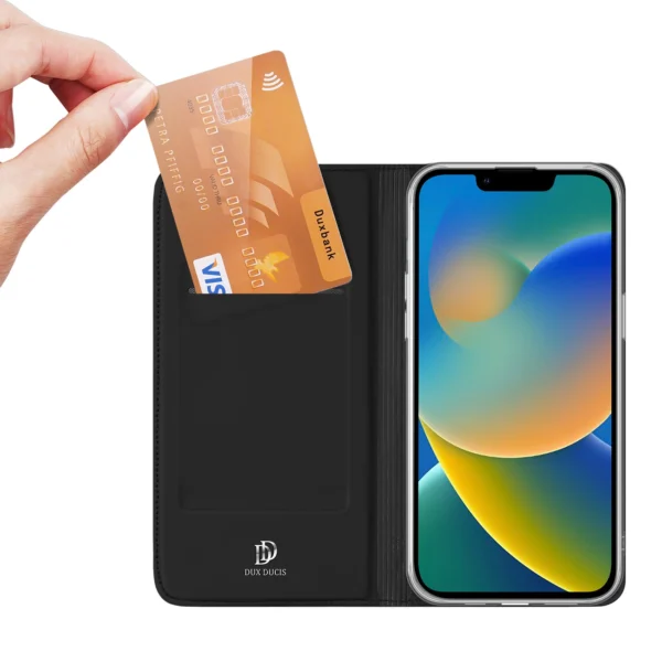 [RETURNED ITEM] Dux Ducis Skin Pro Holster Flip Cover for iPhone 14 Plus blackeng