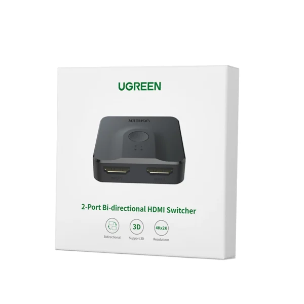 [RETURNED ITEM] Ugreen switch HDMI splitter switch - 2x HDMI 4K 60Hz black (CM217)eng