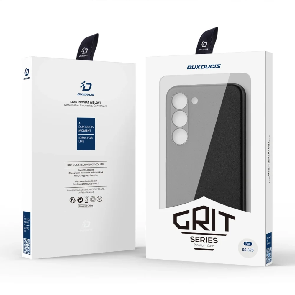 [RETURNED ITEM] Dux Ducis Grit case for Samsung Galaxy S23 elegant case made of artificial leather blackeng