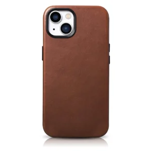 [RETURNED ITEM] iCarer Oil Wax Premium Leather Case magnetic leather case iPhone 14 with MagSafe brown (WMI14220701-RB)eng