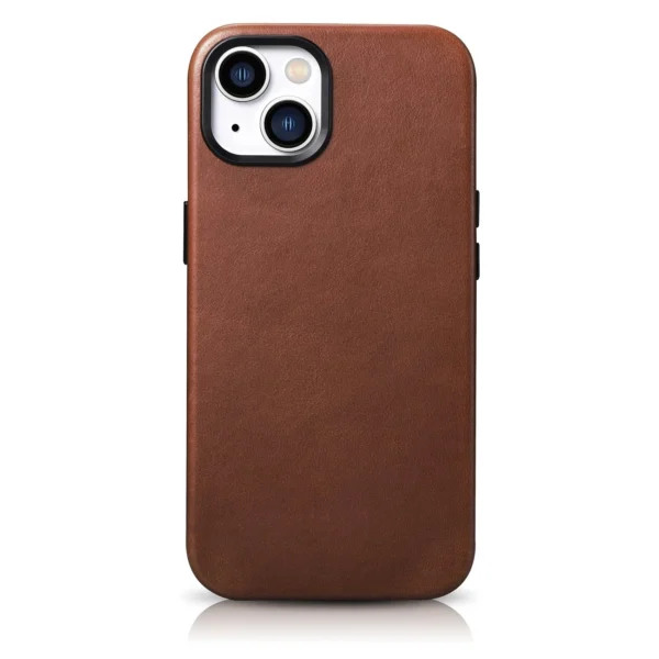[RETURNED ITEM] iCarer Oil Wax Premium Leather Case magnetic leather case iPhone 14 with MagSafe brown (WMI14220701-RB)eng