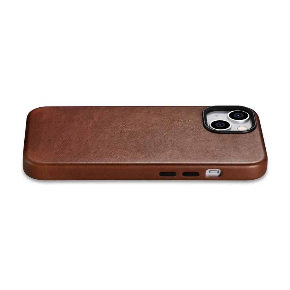 [RETURNED ITEM] iCarer Oil Wax Premium Leather Case magnetic leather case iPhone 14 with MagSafe brown (WMI14220701-RB)eng