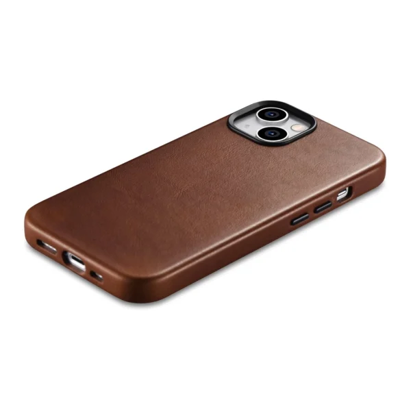 [RETURNED ITEM] iCarer Oil Wax Premium Leather Case magnetic leather case iPhone 14 with MagSafe brown (WMI14220701-RB)eng