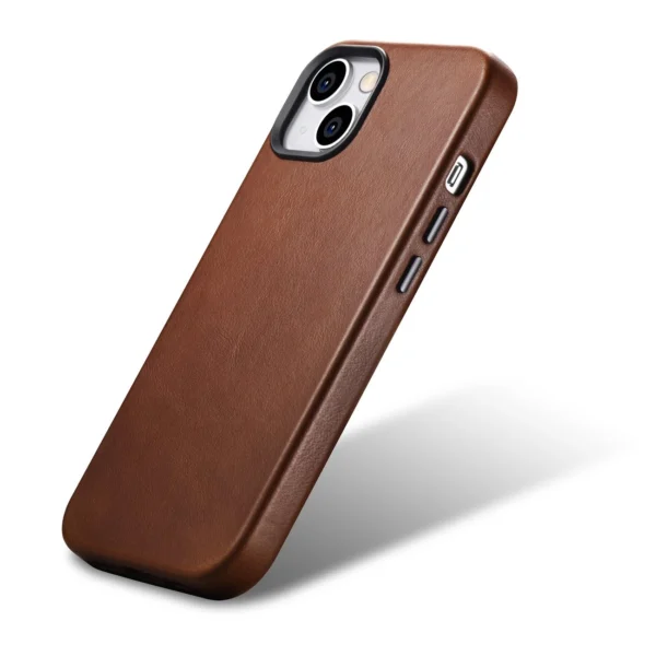 [RETURNED ITEM] iCarer Oil Wax Premium Leather Case magnetic leather case iPhone 14 with MagSafe brown (WMI14220701-RB)eng
