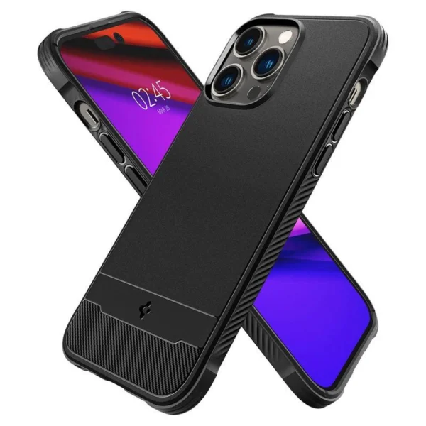 [RETURNED ITEM] Spigen Rugged Armor Mag case with MagSafe for iPhone 14 Pro Max - matte blackeng