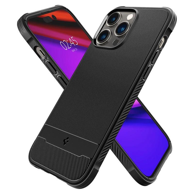 [RETURNED ITEM] Spigen Rugged Armor Mag case with MagSafe for iPhone 14 Pro Max - matte blackeng