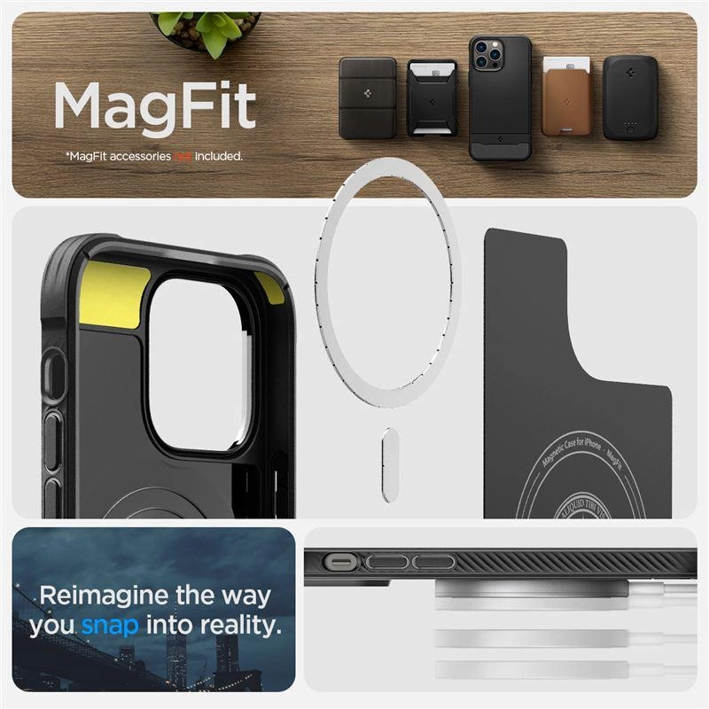 [RETURNED ITEM] Spigen Rugged Armor Mag case with MagSafe for iPhone 14 Pro Max - matte blackeng