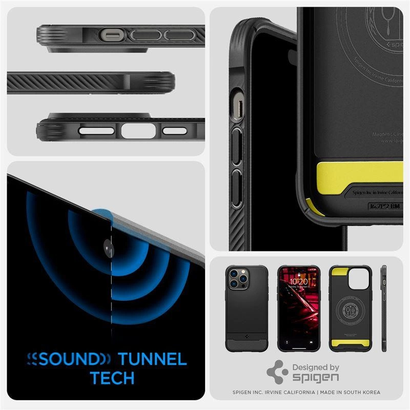 [RETURNED ITEM] Spigen Rugged Armor Mag case with MagSafe for iPhone 14 Pro Max - matte blackeng