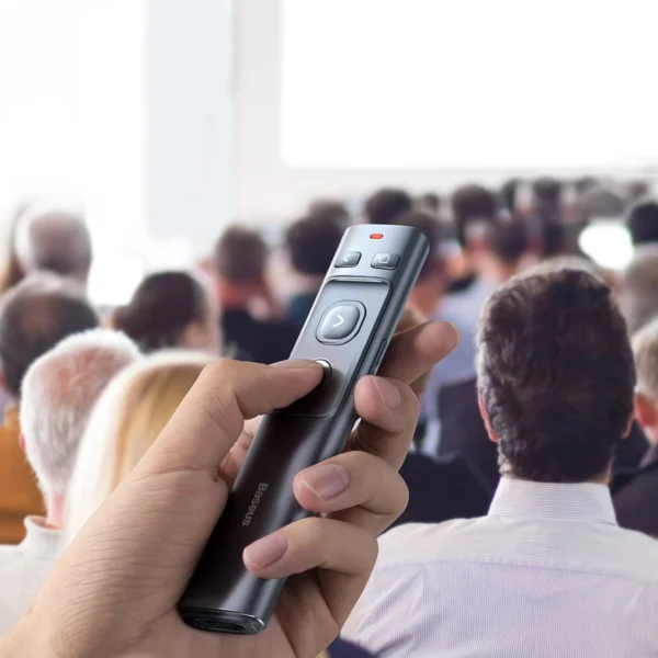 Baseus Orange Dot wireless laser pointer for presentations - gray (with battery)eng