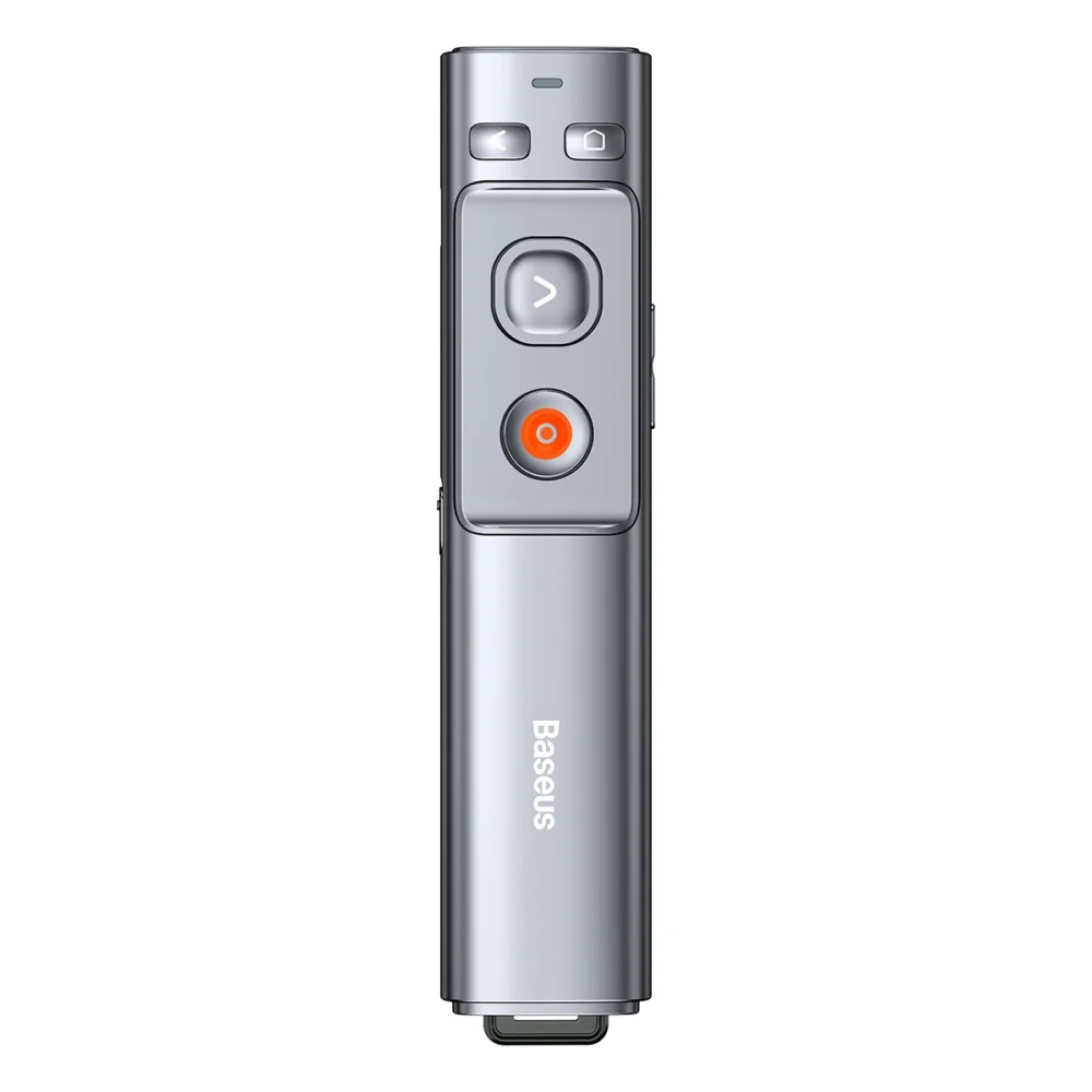 Baseus Orange Dot Wireless Presentation Laser Pointer - Gray (without batteries)eng