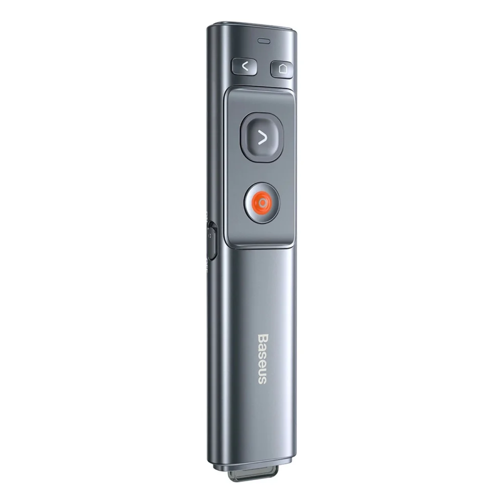 Baseus Orange Dot Wireless Presentation Laser Pointer - Gray (without batteries)eng