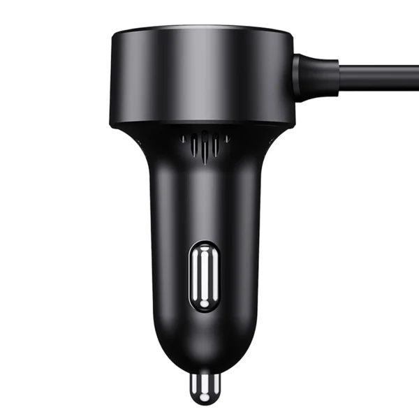 Baseus High Efficiency Pro 2x cigarette lighter socket adapter with USB-A USB-C 30W charger - blackeng