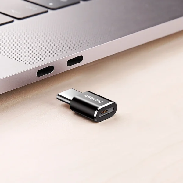 Baseus Mini Micro USB to USB-C adapter - blackeng