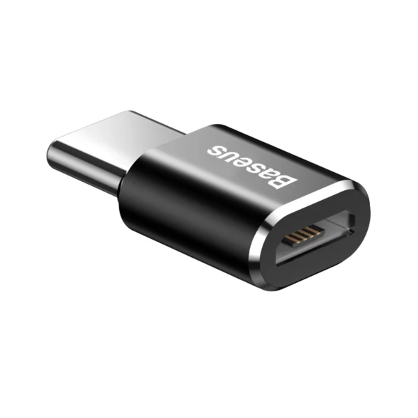 Baseus Mini Micro USB to USB-C adapter - blackeng