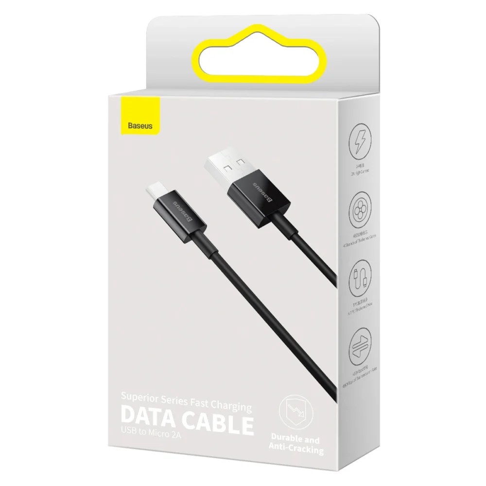 Baseus Superior USB-A / micro USB 2A cable 2m - blackeng