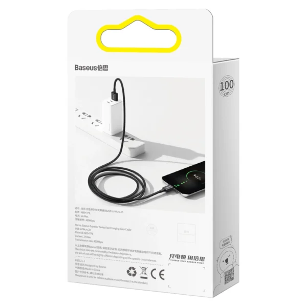 Baseus Superior USB-A / micro USB 2A cable 2m - blackeng